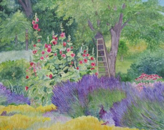 2005_LAVENDER__HOLLYHOCKS